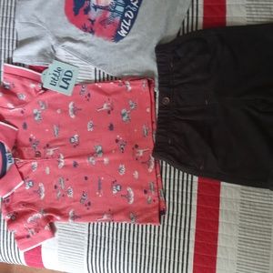 💚 Little Lad 3 PC Baby Boy Cotton Blend Shirt/T-shirt/Shorts Set 18 M